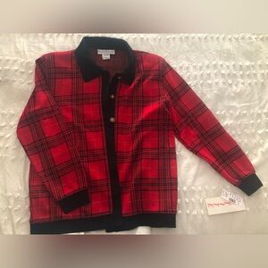 Dress Barn petite. Blazer medium size in black and red